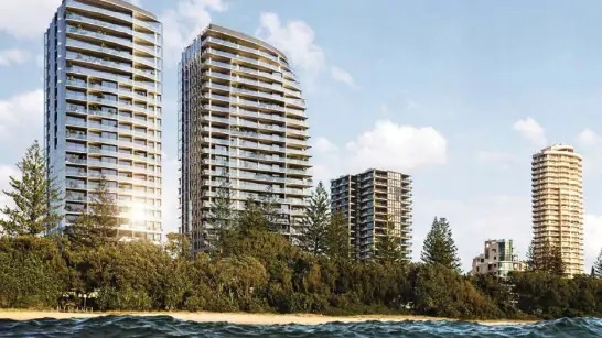 Proposed twin tower development at Burleigh on the Gold Coast