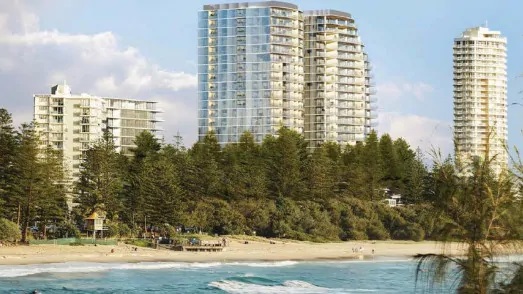 How the proposed twin tower development will look on the Burleigh skyline