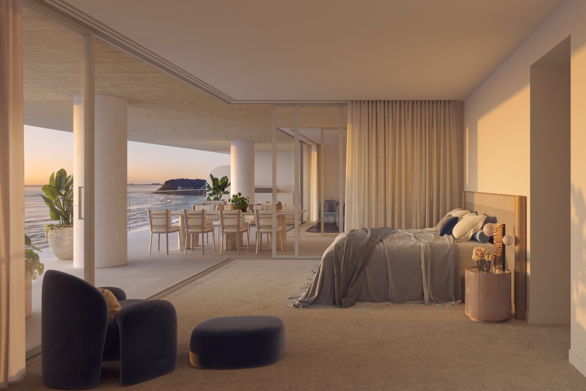 Burly Residences Bedroom Render