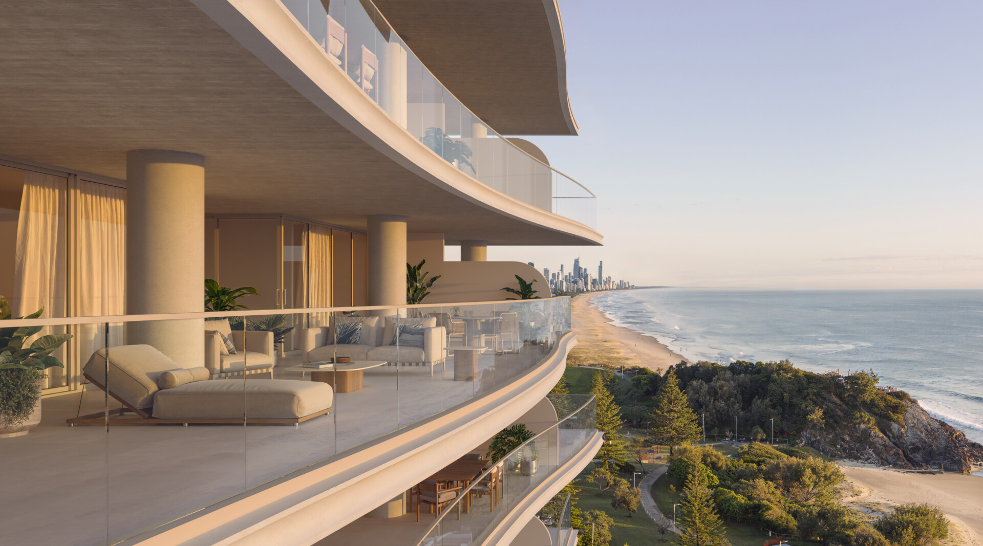 Burly Residences External Balcony North Facing Render