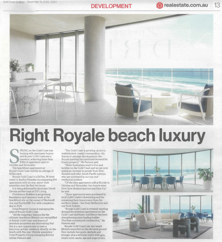 Royale Gold Coast Right Royale Beach Luxury TOTAL Property Group
