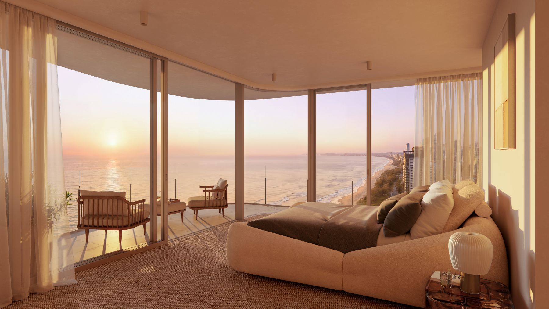 No 21 Broadbeach_Penthouse Master Bedroom